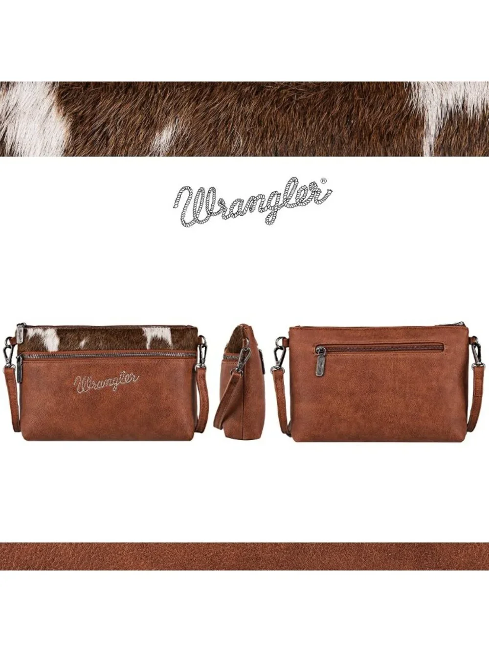 Stylish Western Cowhide Crossbody Bag for Women | Chic Clutch & Wristlet Purse